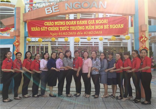 Đón đoàn đánh giá ngoài khảo sát chính thức kiểm định chất lượng giáo dục trường MN Bé Ngoan